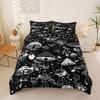 Cute Mushroom Duvet Cover Wild Fungus Botanical Bedding Set Twin Queen Rustic Farmhouse Comforter Cover For Girls Teens Bedroom