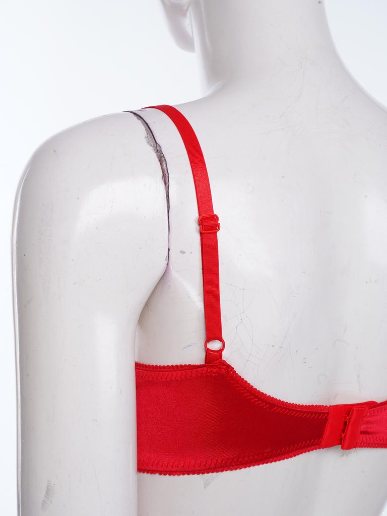 Womens Bra Cutout Push Up Shelf Bra Top Adjustable Straps Lace Trim Brassiere Valentine Lingerie
