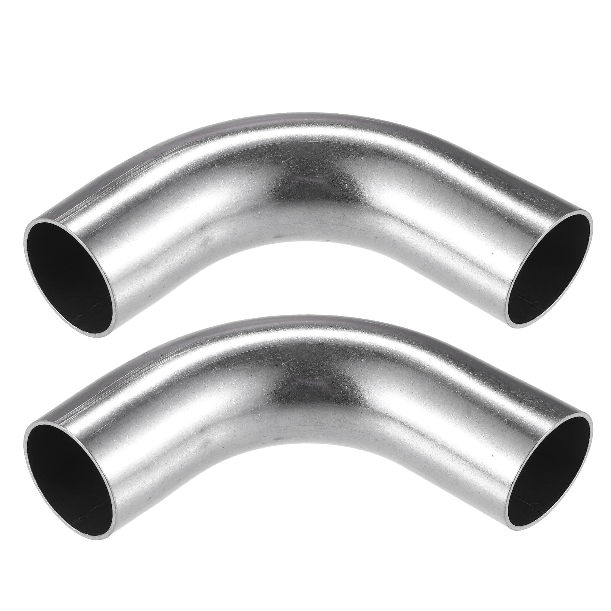 

ABSOPRO Exhaust Intake Elbow for DIY Intake Tube for and Universal 304 Stainless 38mm Outer 100mm Leg 90 Silver 2 Pieces Pipe/Intercooler Pipe/Air