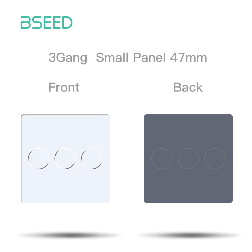BSEED UK EU RU Standard Crystal Glass Panel Frames 1/2/3Gang 1/2Way Wall Touch Switch Base Wall Socket Function Part DIY Part