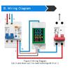 Single Phase Energy Meter Din Rail Electricity Usage Monitors AC50-300Volt 0-100A Voltmeter Ammeter Watt Kwh