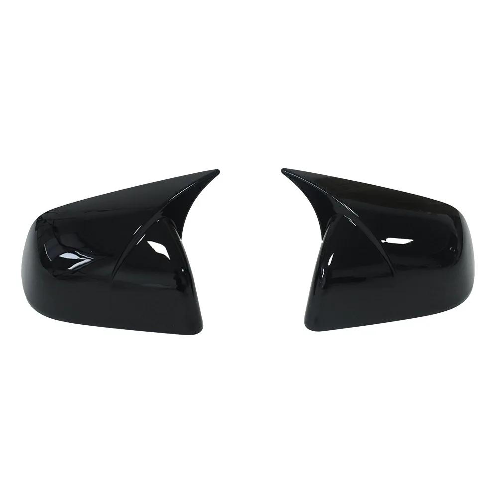 For Tesla Model Y Juniper 2025 Car Rearview Side Mirror Cover Wing Cap Exterior Door Trim Adhesive Sticker ABS Carbon/ Black