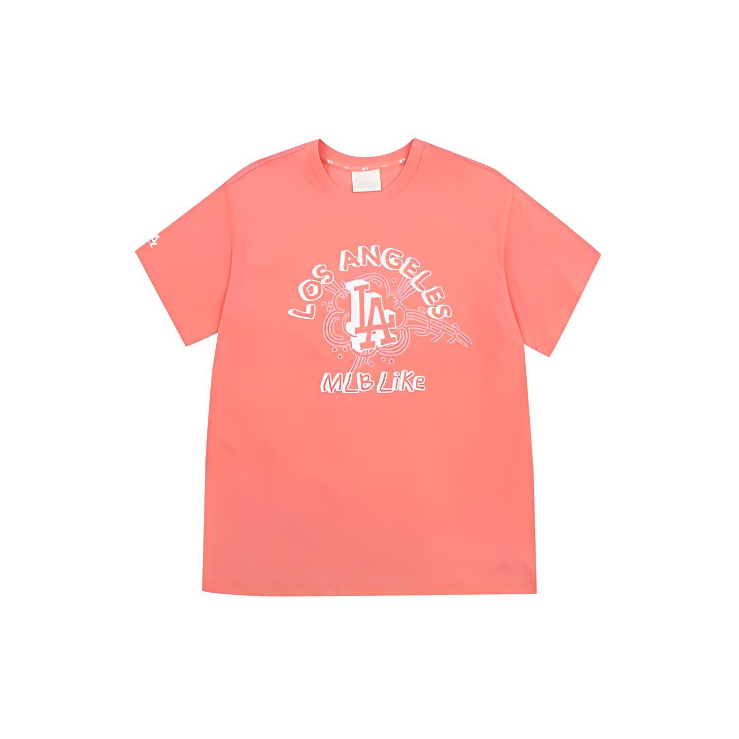 MLB Set in Sleeve T Shirt Unisex Pink 31TSP2131-07P XL
