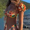 Fashionable Women's Split-Back Bikini Swimsuit Sportswear