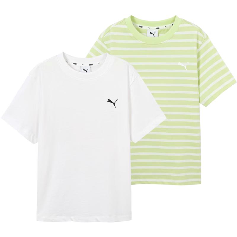 PUMA Kids' 2026 Spring Short-Sleeve T-Shirt Two-Piece Set