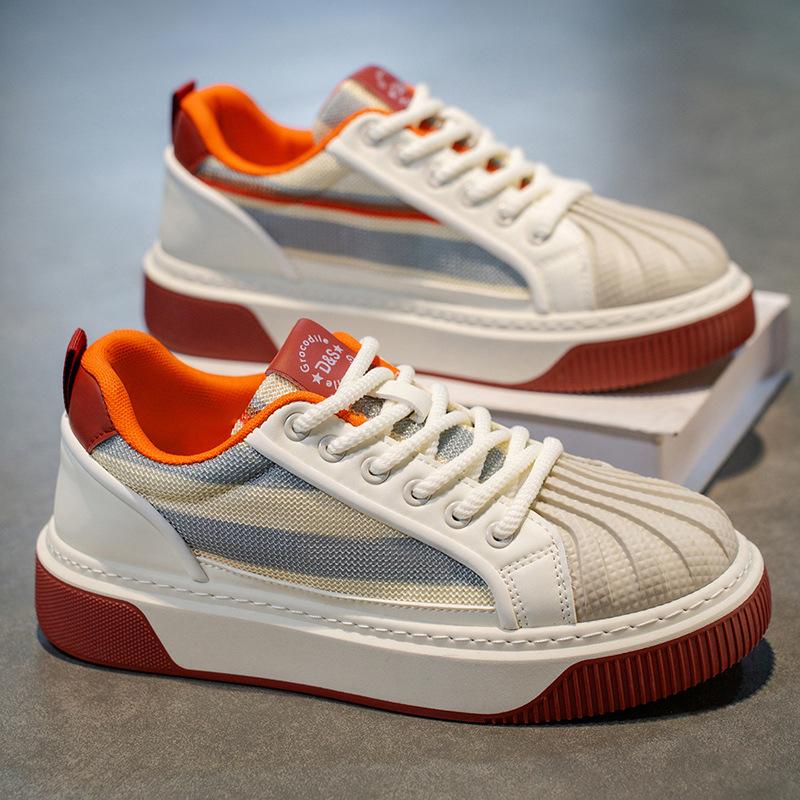 

Shell head men s shoes autumn breathable thick-soled heightening board shoes youth versatile sports and leisure shoes 44 красный