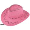 Unisex Western Faux Suede Cowboy Hat - Sun Protection for Outdoor Leisure & Travel
