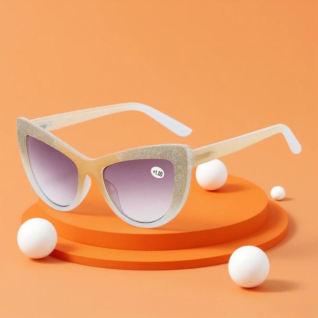 New Gradient Color Cat Eye Sun Reading Glasses Fashion High-definition Presbyopia Glasses for Women Men
