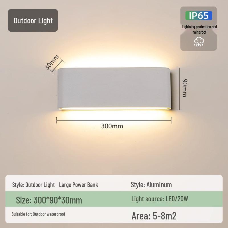 Ultra-thin Modern LED Wall Light: Waterproof Minimalist Fixture for Outdoor, Bedroom, and Living Room.