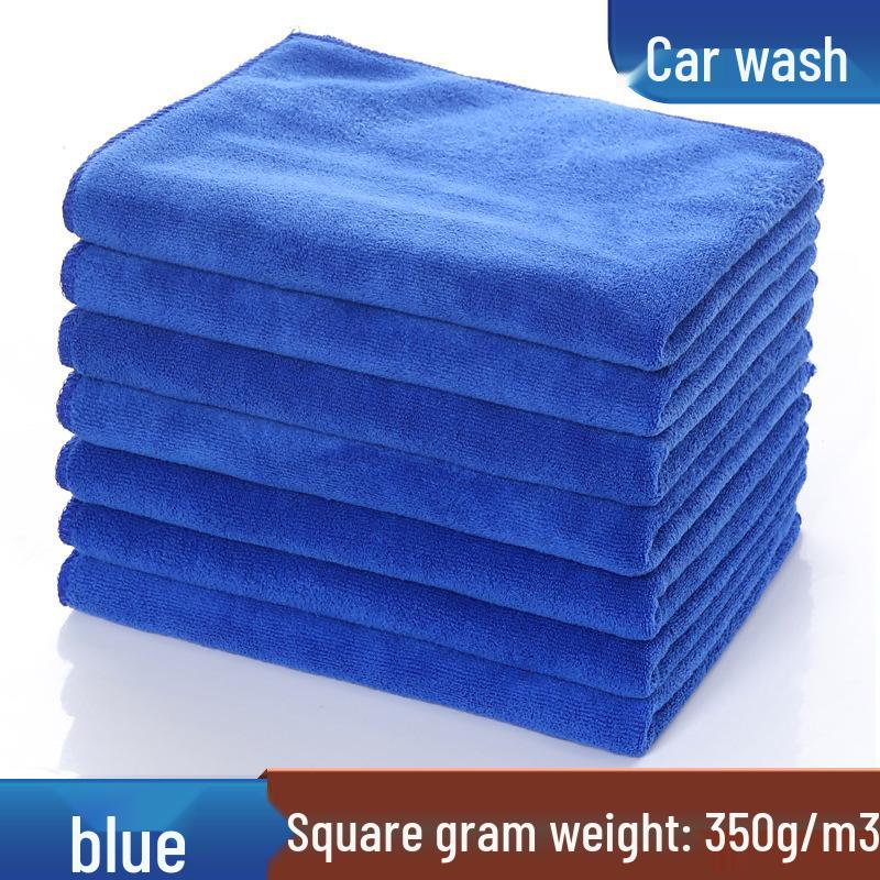 Water Absorbent Microfiber Car Cleaning Towel: Multifunctional, Thickened, Square Cloth for Car Drying.