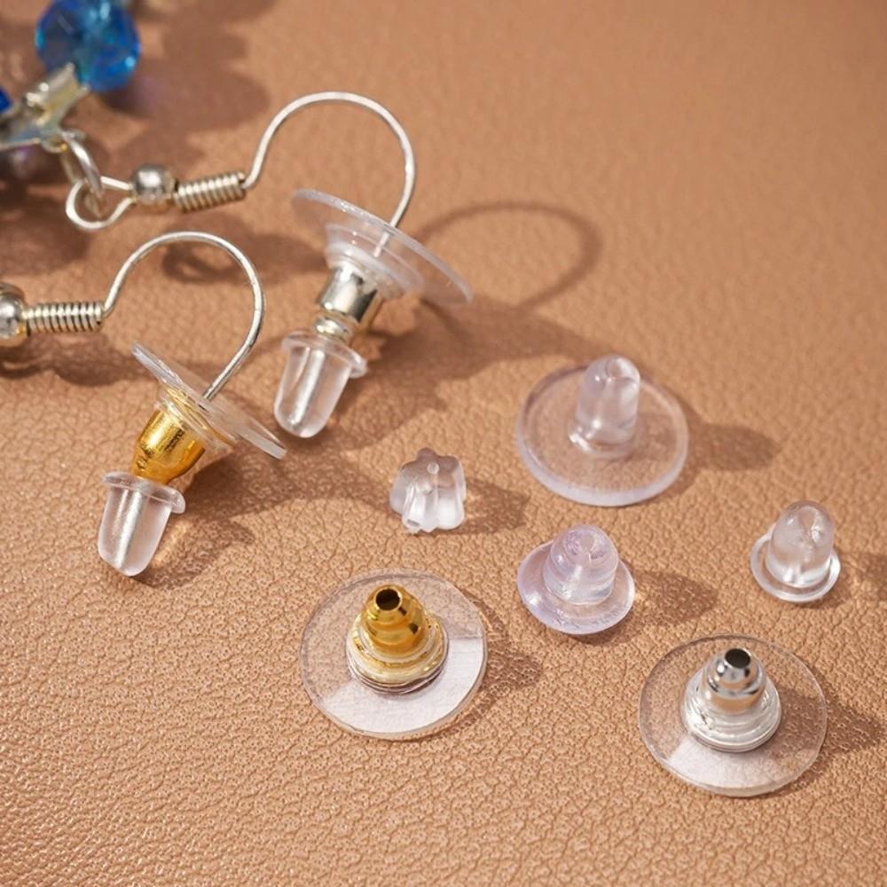 600Pcs/Set Clear Silicone Earring Backs Clutch Stoppers  for Studs/Droopy Ears/Heavy Earring