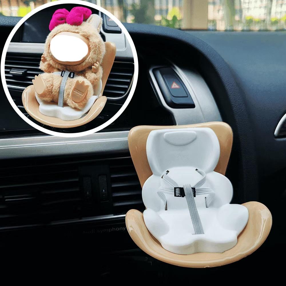 Asiento de Seguridad para Muñeca de Coche para Labubu 17-19cm Modelo de Silla de Dibujos Animados Decoración de Salida de Asiento de Coche para Muñeca Labubu Accesorios para Coche Interior