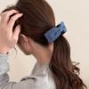 Clips de păr elegant cu fundă din denim - Accesoriu pentru păr de rechin, spate cap și coadă de cal pentru femei