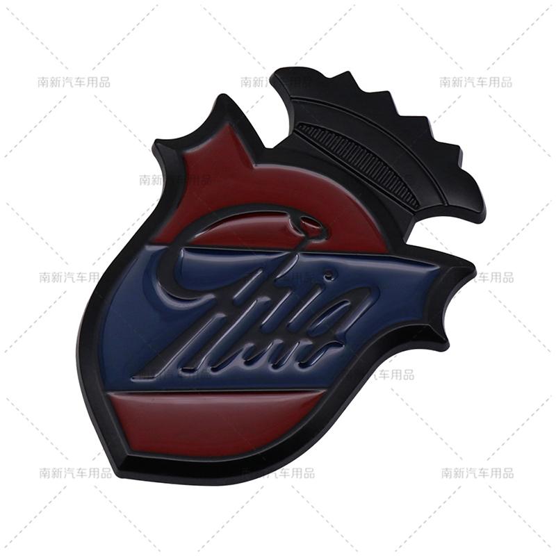1Pcs 3D Metal Chia Logo Badge Car Fender Side Shield Sticker Rear Trunk Emblem Decal For Mondeo Fiesta Kuga Edge Ecosport