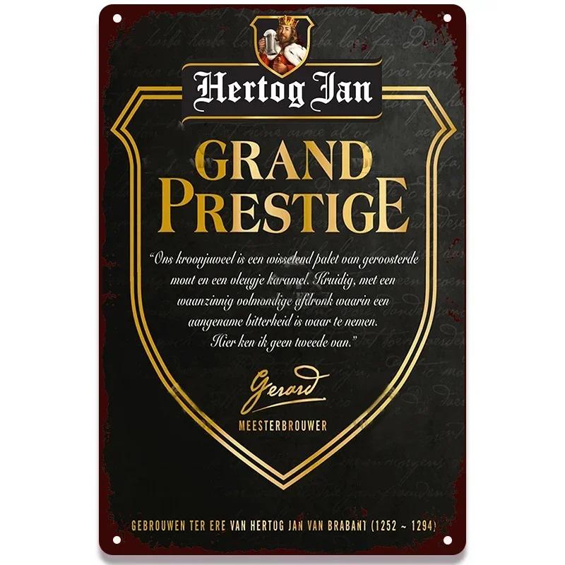 

1 шт. Ретро пивные постеры, декоративная тарелка для дома, винтажная металлическая жестяная вывеска Duke Jan, металлическая табличка для паба, бара, настенное украшение комнаты 20x30cm