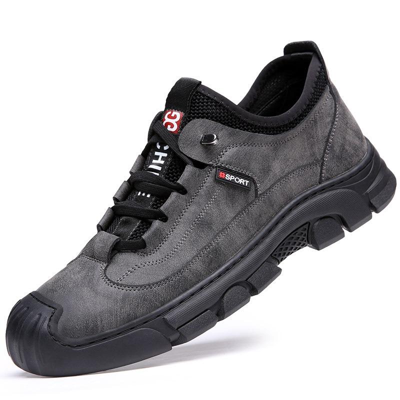 Neue Herrenschuhe für den Frühling Leder vielseitig rutschfest Outdoor-Sport Freizeitlederschuhe Herren Bergsteigerschuhe bequem