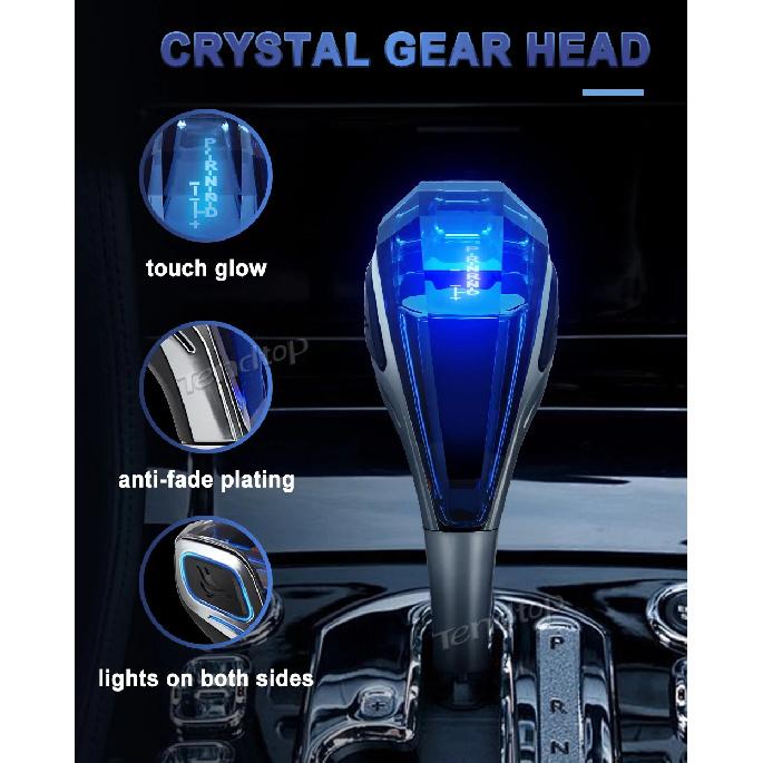Araba Evrensel Kristal Saplı LED Vites Topuzu Lada Toyota Renault Honda VW SEAT SKODA 8 10 12MM Dişli Saplı Vites Topuzu