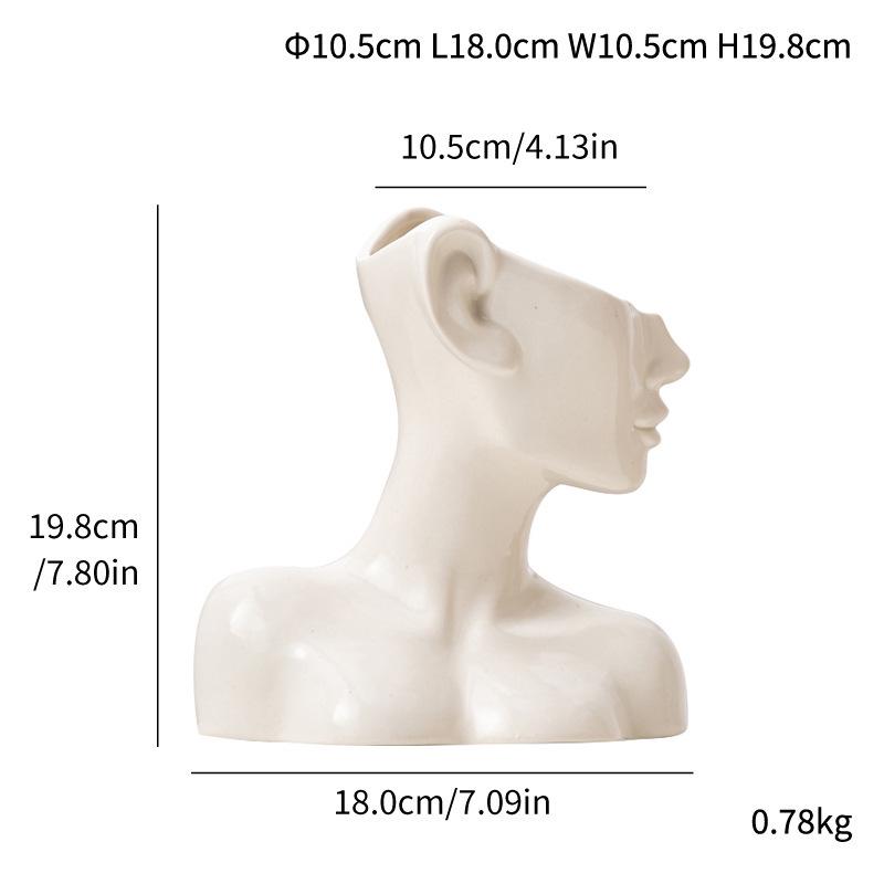 Modern Decorative Human Body Ceramic Vase