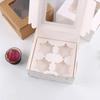 10Pcs 1/2/4/6 Holes Cupcake Boxes Transparent Window Pastry Cases New Cake Box  for Birthday Wedding