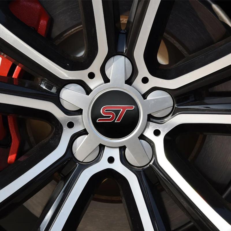 4Pcs 60mm Car Wheel Center Hub Cap Rim Cover For Ford ST Fiesta Focus Edition Puma X KUGA Mondeo Hn6  Ecosport Car Auto Accessories