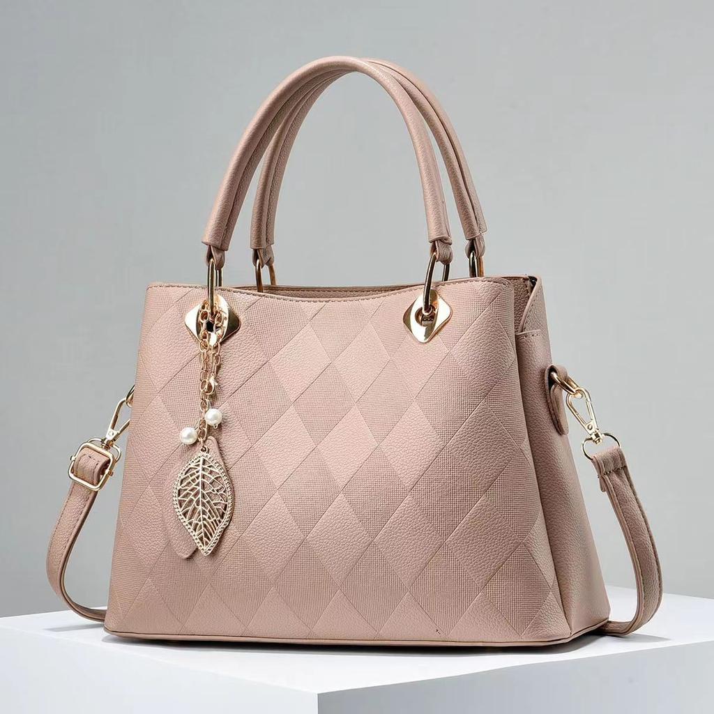 Fashion Women's Bag Mother Bag Latest Design Middle-aged Women's Bag Large Size Capacity Goddess Solid Colour Latest Bag