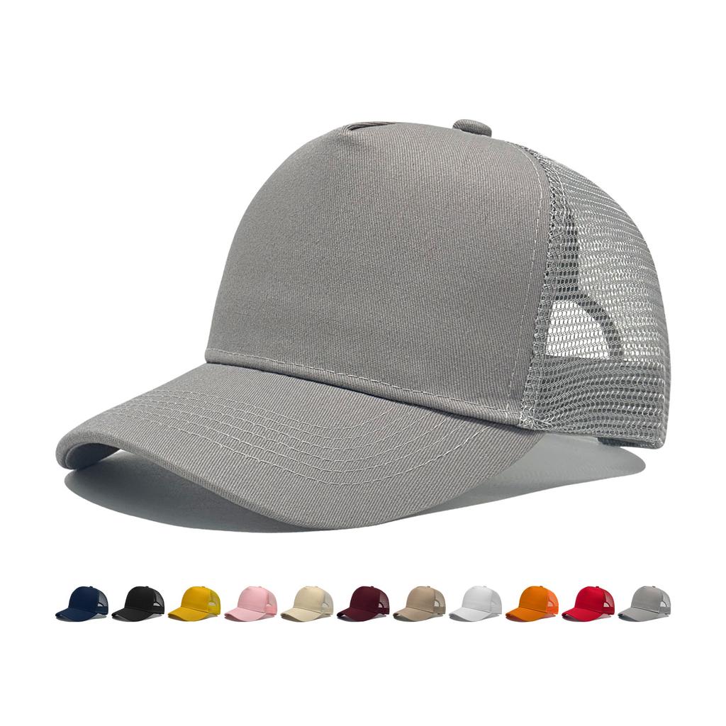 Solid Color Mesh Trucker Cap, Unisex Outdoor Breathable Baseball Cap, Available In Multiple Colors