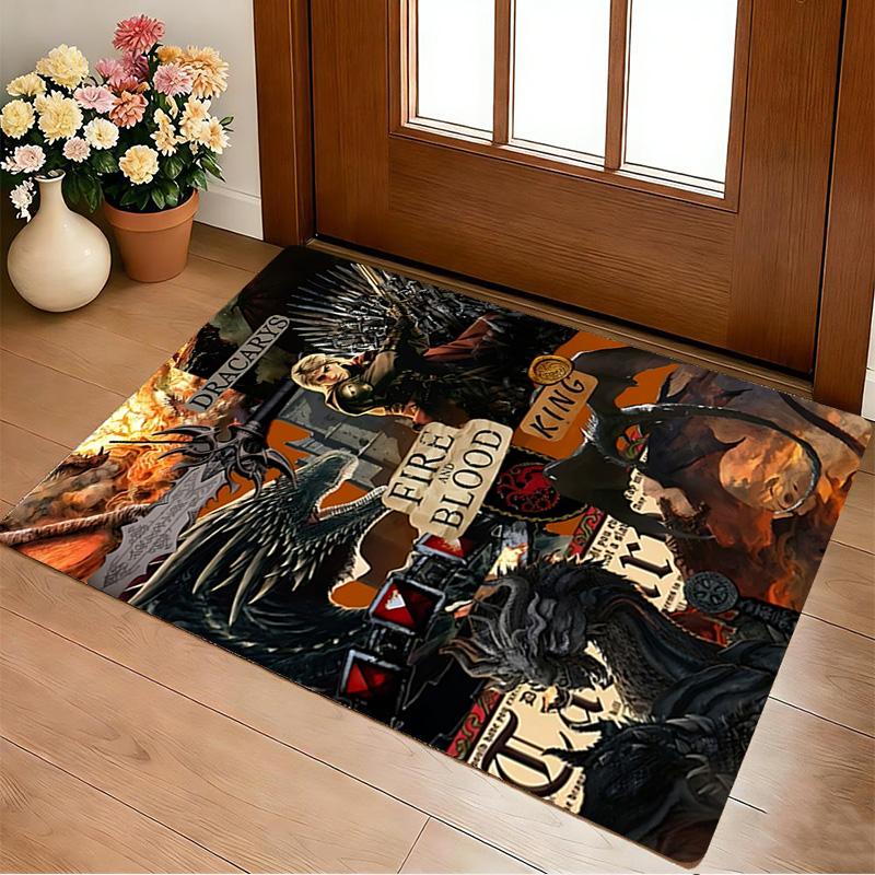 Dragons Kings Living Room Non-Slip Area Rug Soft Carpet for Bedroom Game Playroom Sofa Office Home Decor Doormat Christmas Gift C9211359