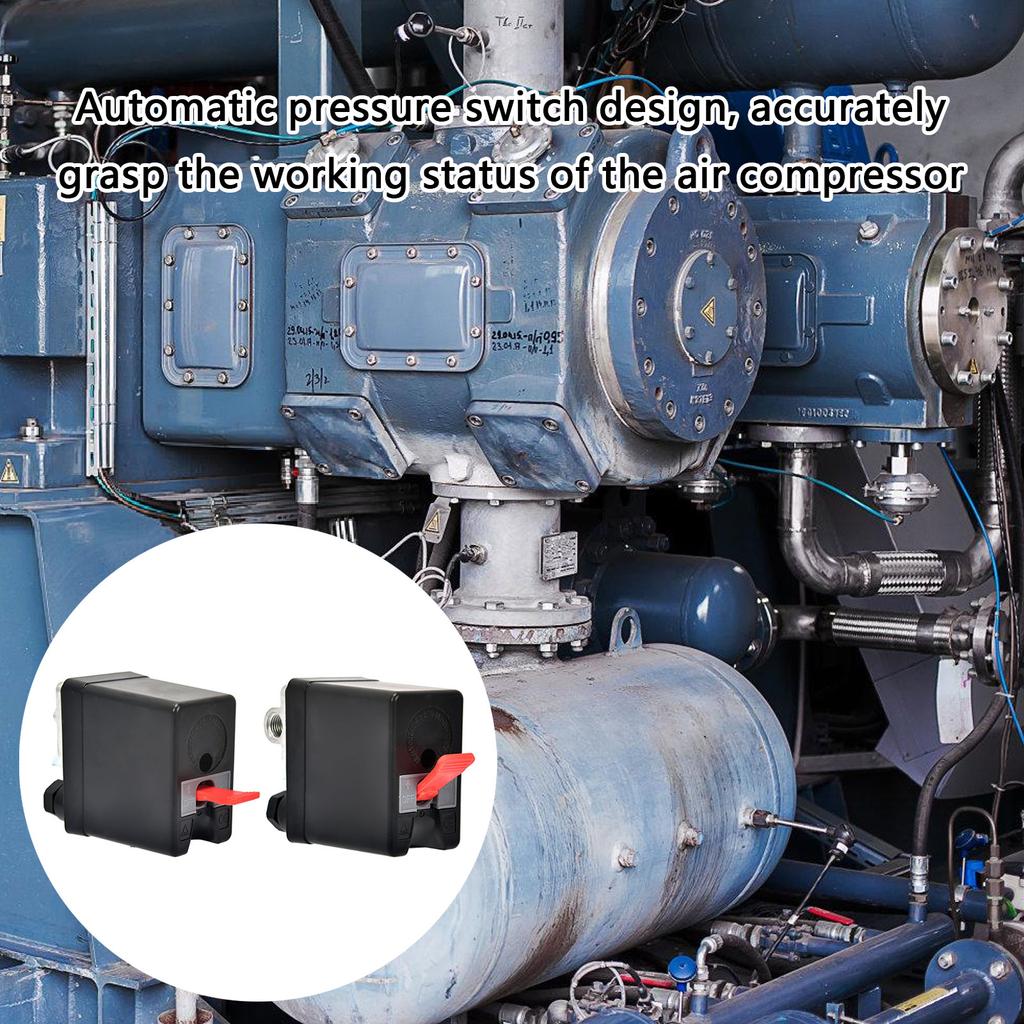 Automatic Air Compressor Pressure Device with Safety Feature and Strong Metal Frame Suitable for Production Applications