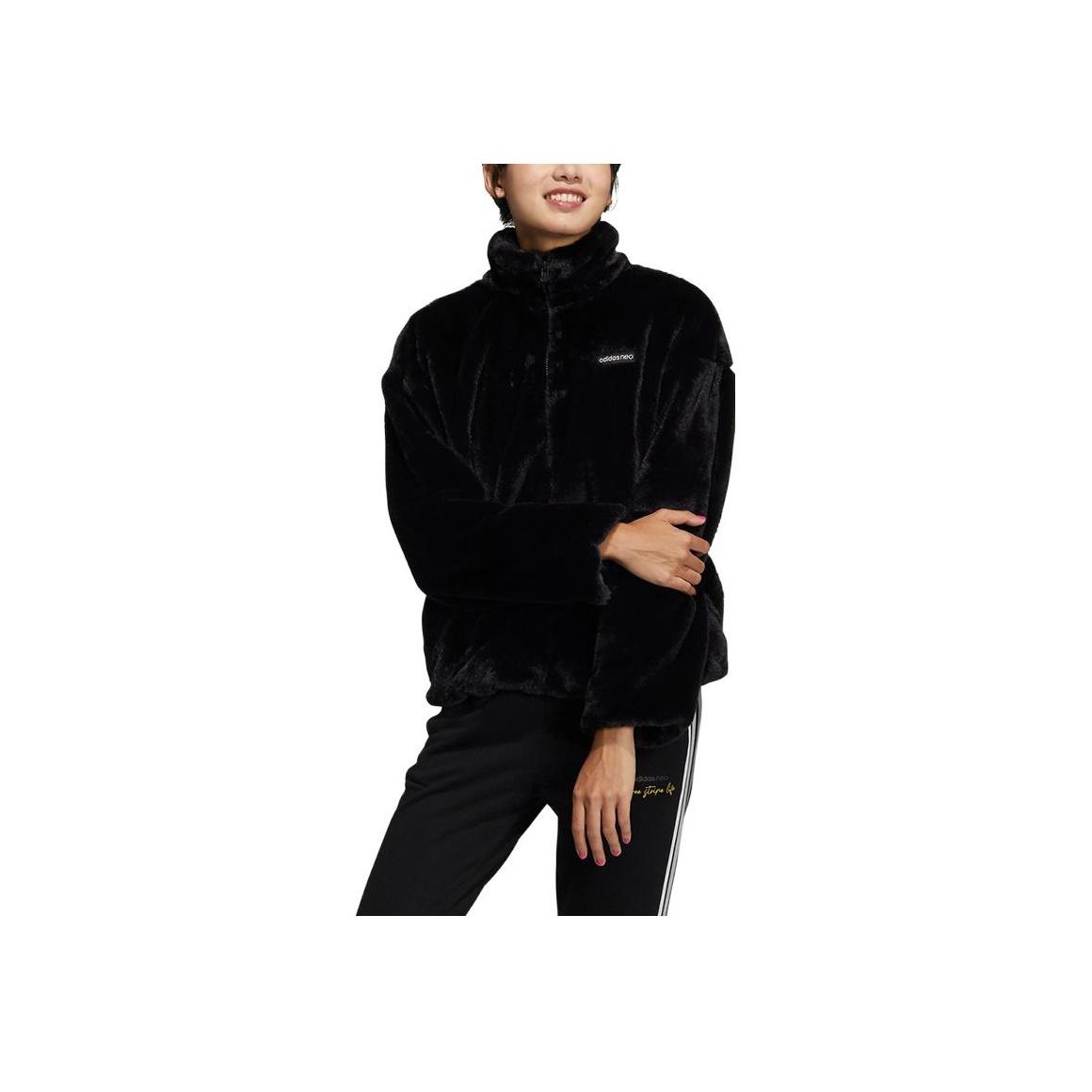 

Adidas Толстая повседневная куртка с принтом Neo Letter, женская куртка черного цвета HG1612 XL