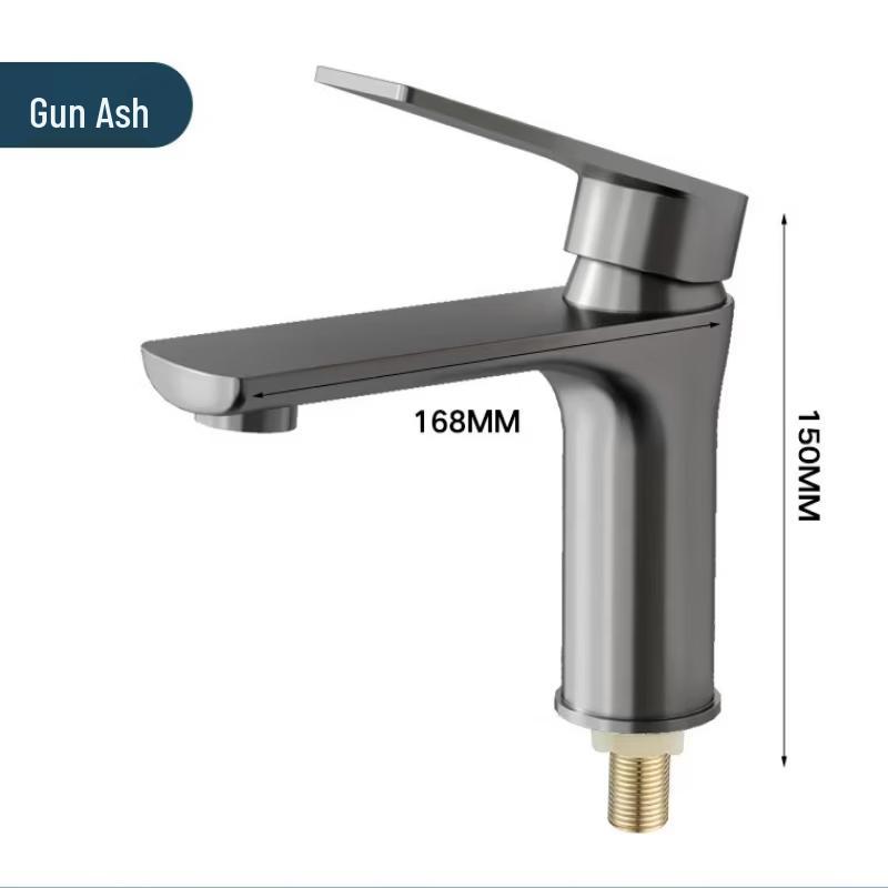 Gunmetal Gray Single Cold Basin Faucet