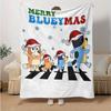 1Pc Bluey Christmas Blanket Soft And Comfortable Casual Warm Camping Travel Christmas Halloween Gift M92178