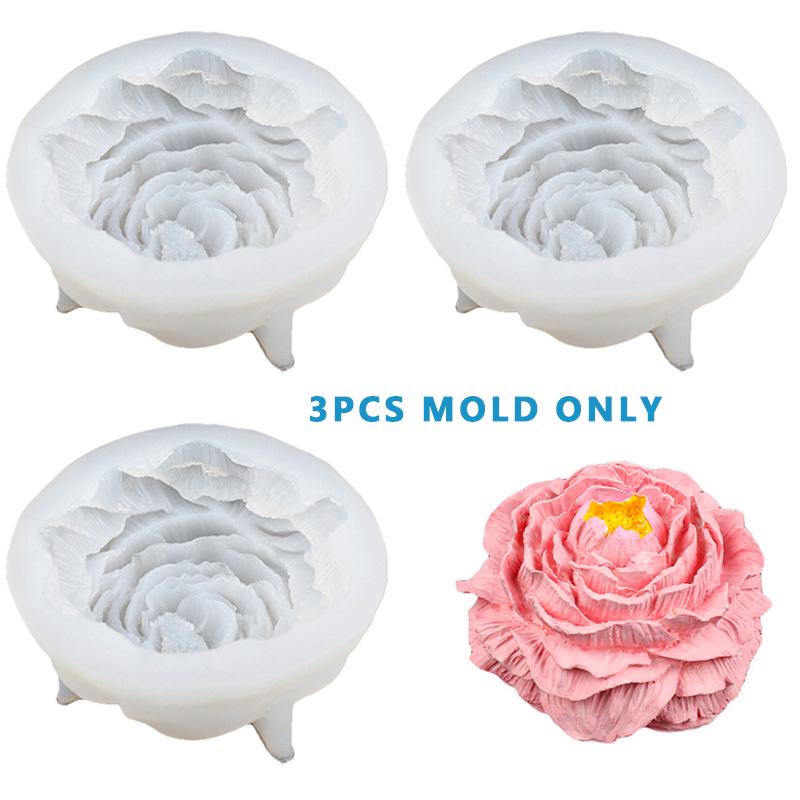 Große Pfingstrosen Duftkerze & Seifenform - DIY Heimdeko Silikonform