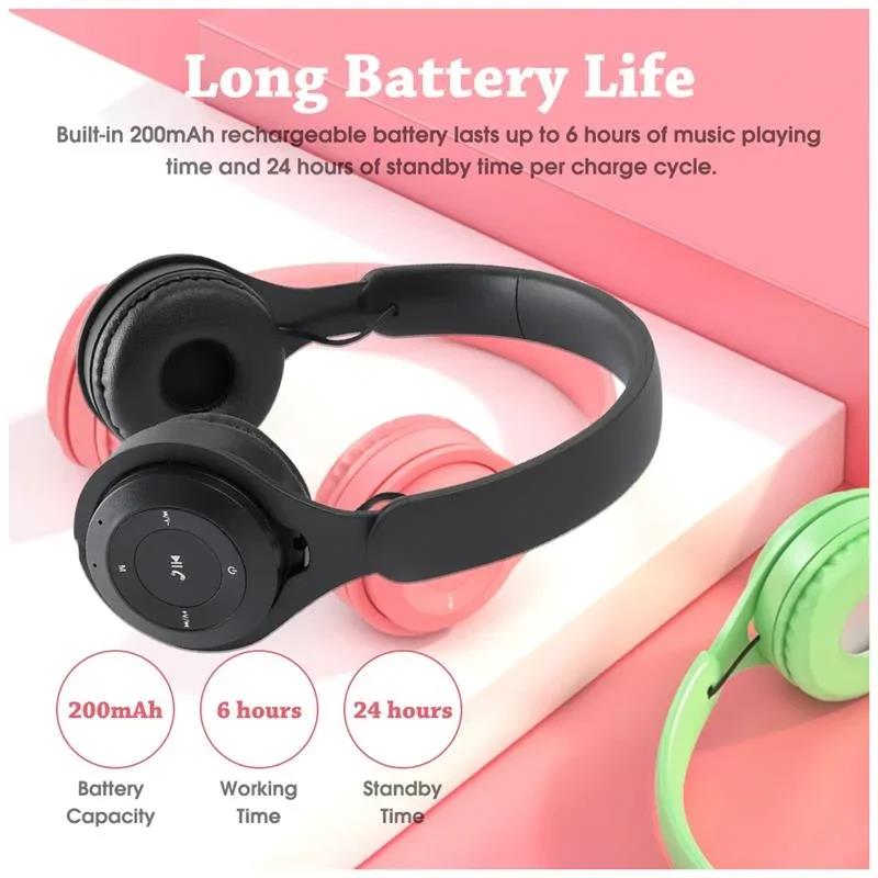 Hifi Zvuk Bluetooth Sluchátka Bezdrátová Over-Ear Headsety s Mikrofonem Redukce Hluku Pohodlné pro Cestování A Domácí Použití