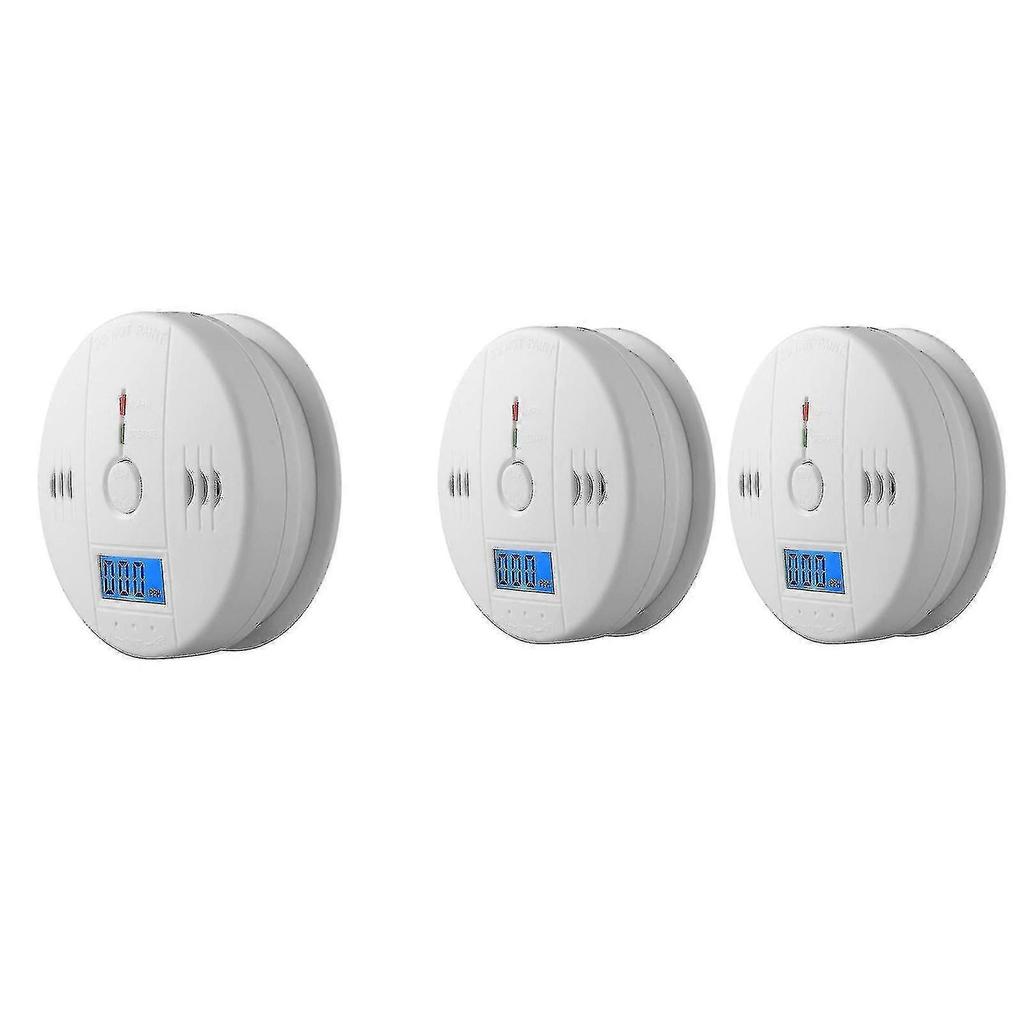 2 Pack Smoke Detector And Carbon Monoxide Detector Alarm With Lcd Display A