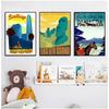 Pop Art Canvas Paintings Vintage Wall Kraft Posters Coated Stickers Home Decorative Gift Travel to Chile San Diego Alpaca