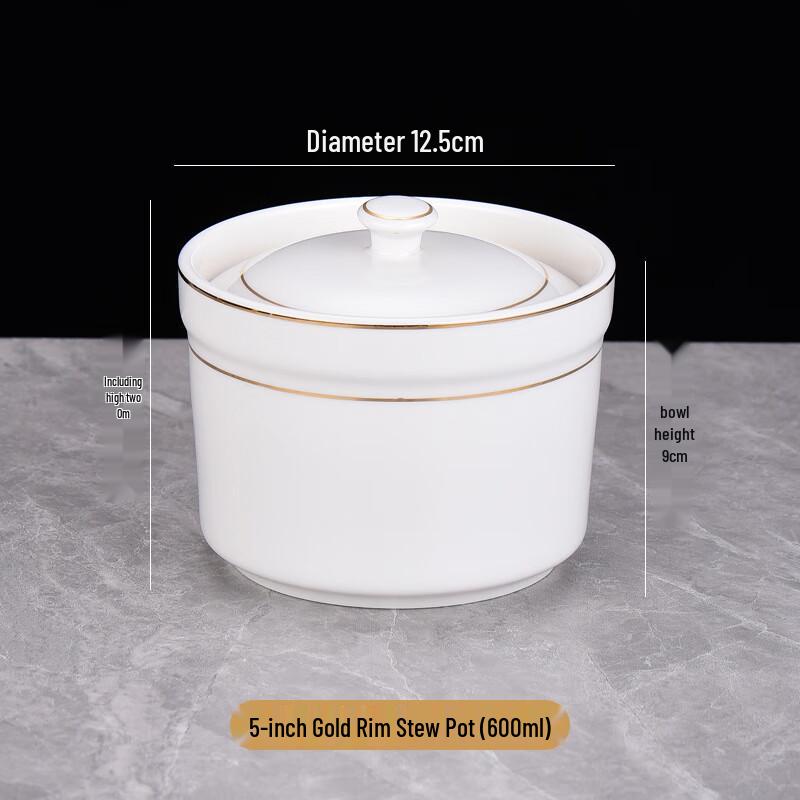 LISM Gold-Rimmed Stew Pot Set