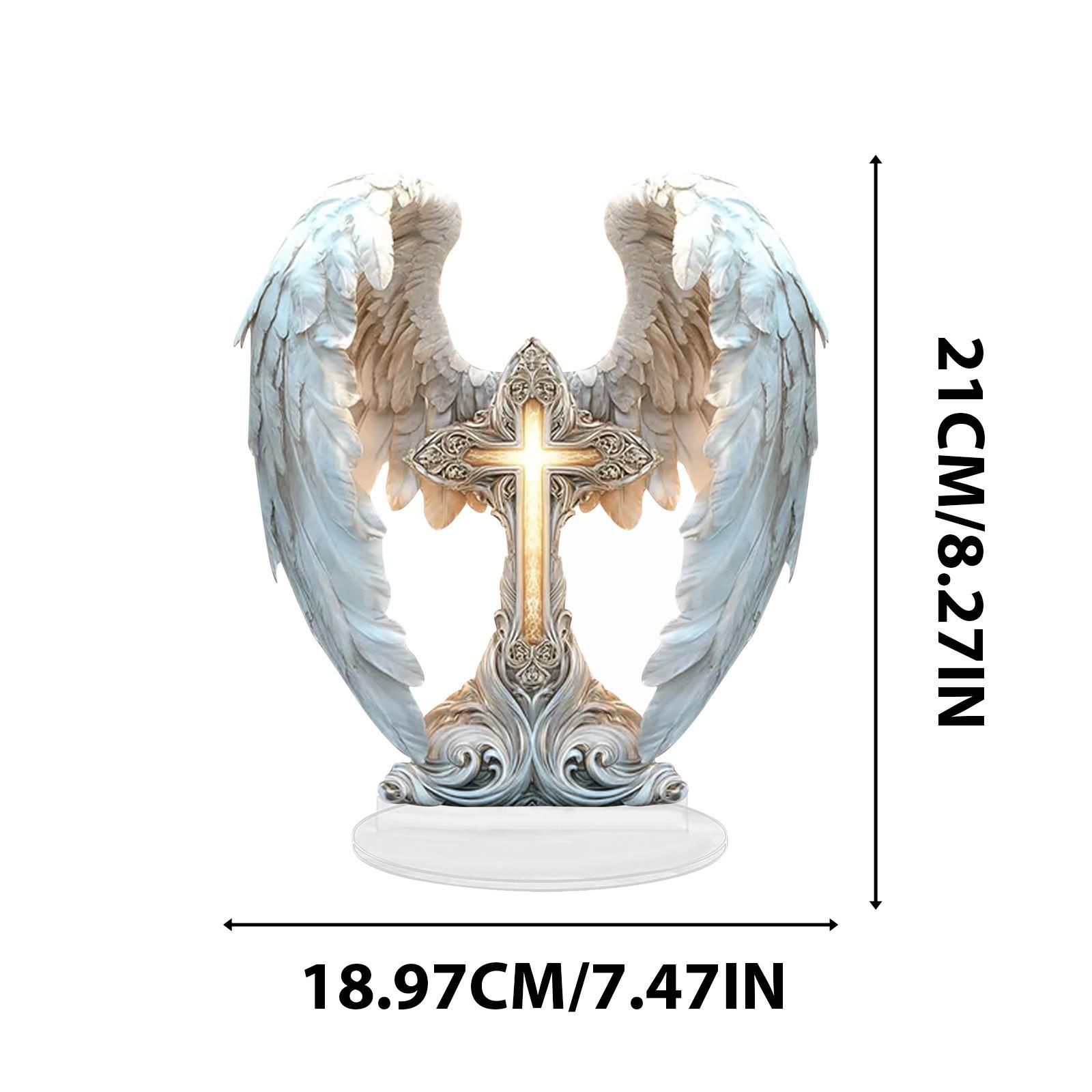 

2D Flat Acrylic Angel Wing Decoration, Indoor and Outdoor Decoration - No Battery/electricity Required, Free Day Decoration, Shop Decoration, Durable 21*18cm