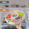 Vassoio Rotante Diviso con Coperchio e Manico, Scatola Portatile per Snack Frutta Snack Verdure Salumi, Spinner Trasparente per Snack