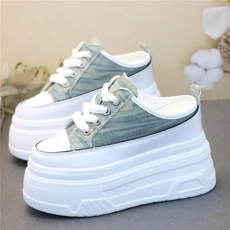 Fashion 12cm Fashionable Women's Slippers with Wedges and Super High Heels (8cm and Above) - Elegant and Stylish Slippers Women