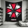 Resident Evil Umbrella Corporation Logo Tapestry Fashion Print Background Cloth Wall Covering Decoration Background Wall Hanging Cloth