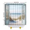 Diverse Style Shower Curtain With Hooks Waterproof Easy Install Washable For Home Hotel Dorm Bathroom Decoration