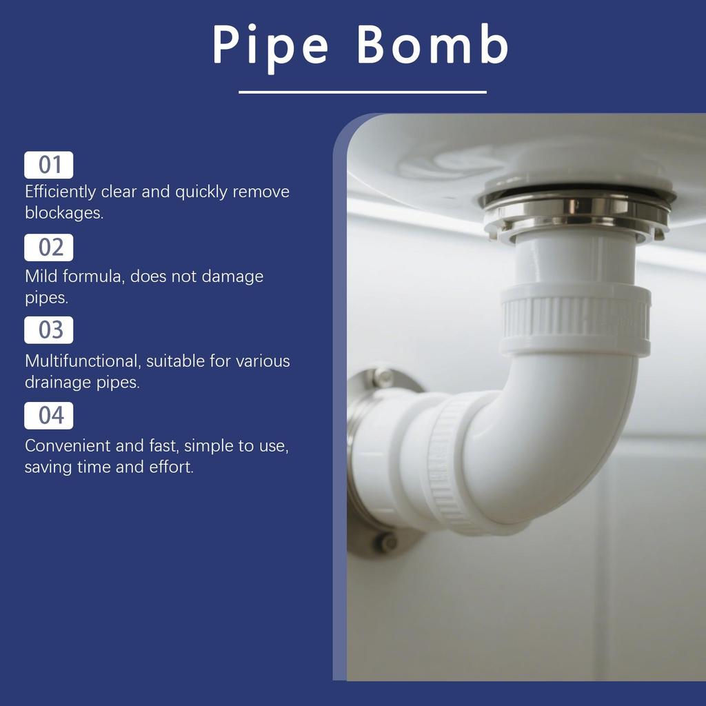 300g Kraftfullt Avloppsrengöringspulver Snabbtverkande Rörrensare Tar bort Hår Fett Matavfall för Köksho Badrumsdusch Toa