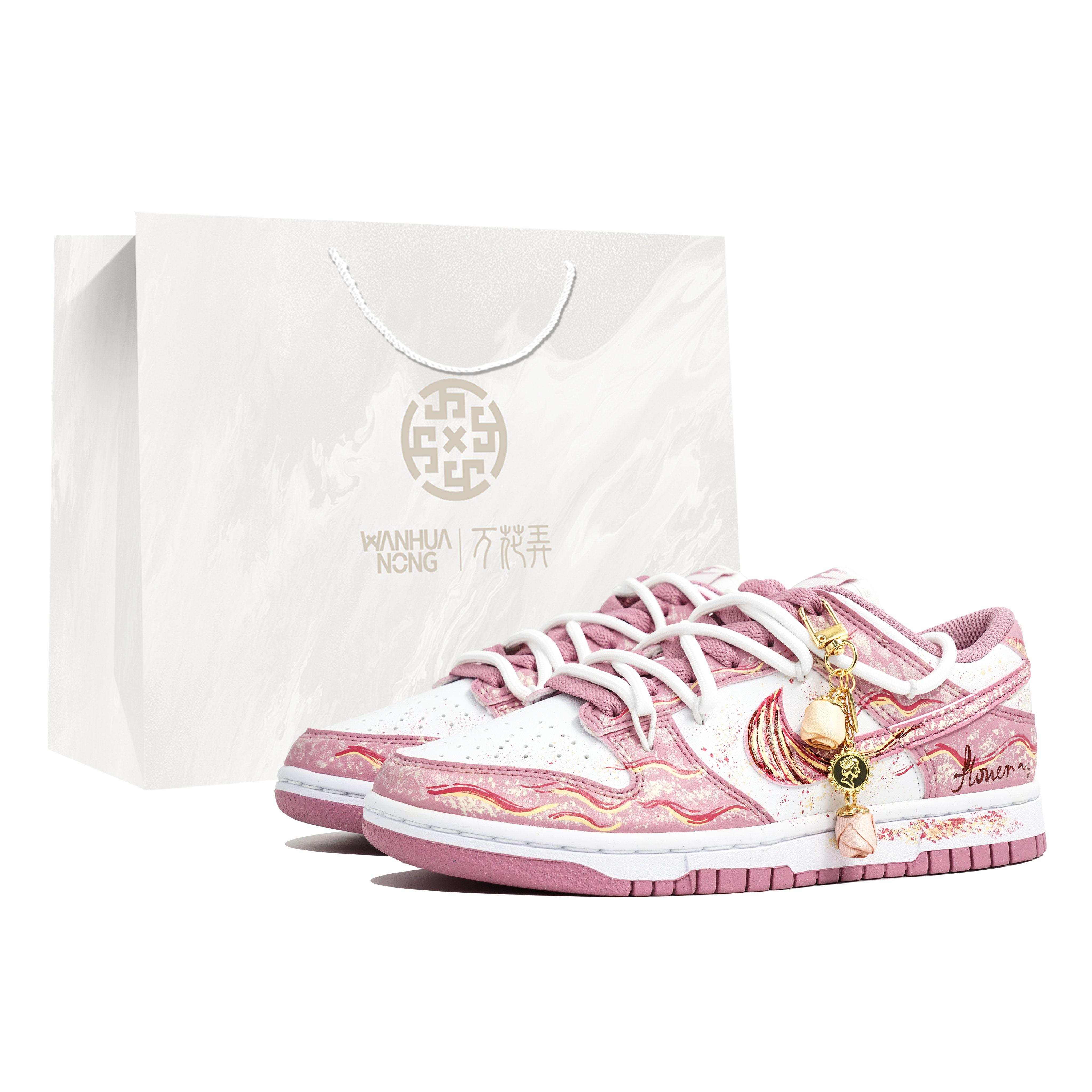 

Nike Dunk Kaleidoscope, Golden Guaihuo Fragrance, Shopping Bag Abrasion Resistant Low top Skateboard Shoes Women s Pink DD1873-112(Team1024-S-BOX) 38.5