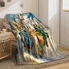 Four Angelic Figures in Heavenly CloudsFlannel blanket for bedroom, living room, sofa, and nap