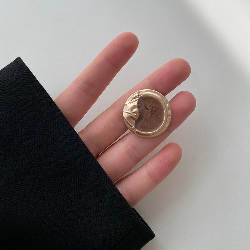 Golden Buttons For Sewing Clothing Replacement Coat Decorative Diy Crafts Supply Garments Settings Metal Button 6pcs Wholesale