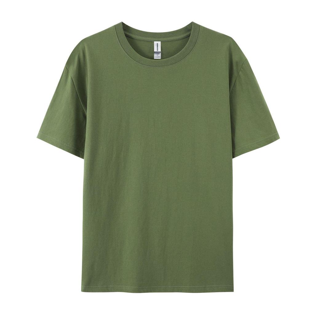 T-shirt Unisex Cotone Girocollo Manica Corta Vestibilità Larga - Colore Unito Traspirante per l'Estate