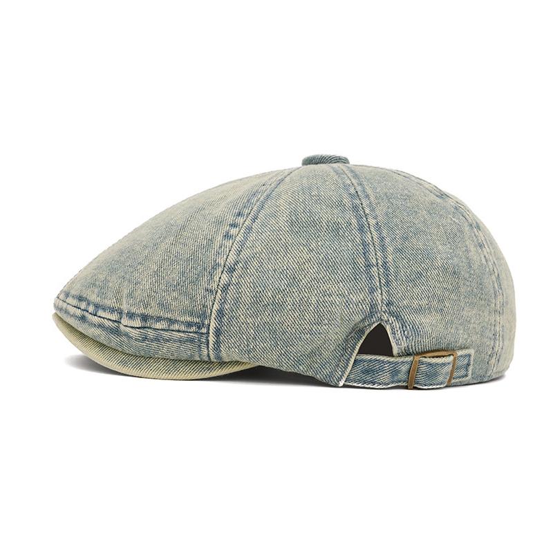 Vintage Denim Beret Autumn Newsboy Cap Men's British Forward Cap