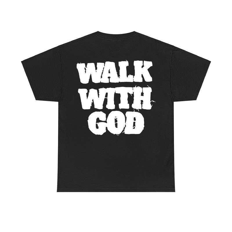 

Unisex Christian Walking with God T-shirt, casual pure cotton, fashionable unisex T-shirt. M
