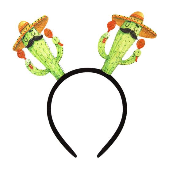 Hawaiian Party Headband Felt Luau Head Boppers Palm Tree Flamingo Pineapple Headbands for Summer Beach Themed Party Favors