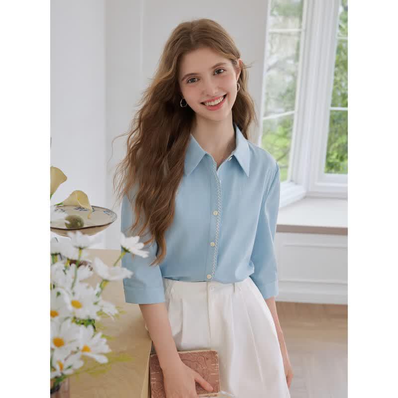 Betu Women's Summer Commuter Lapel Blouse